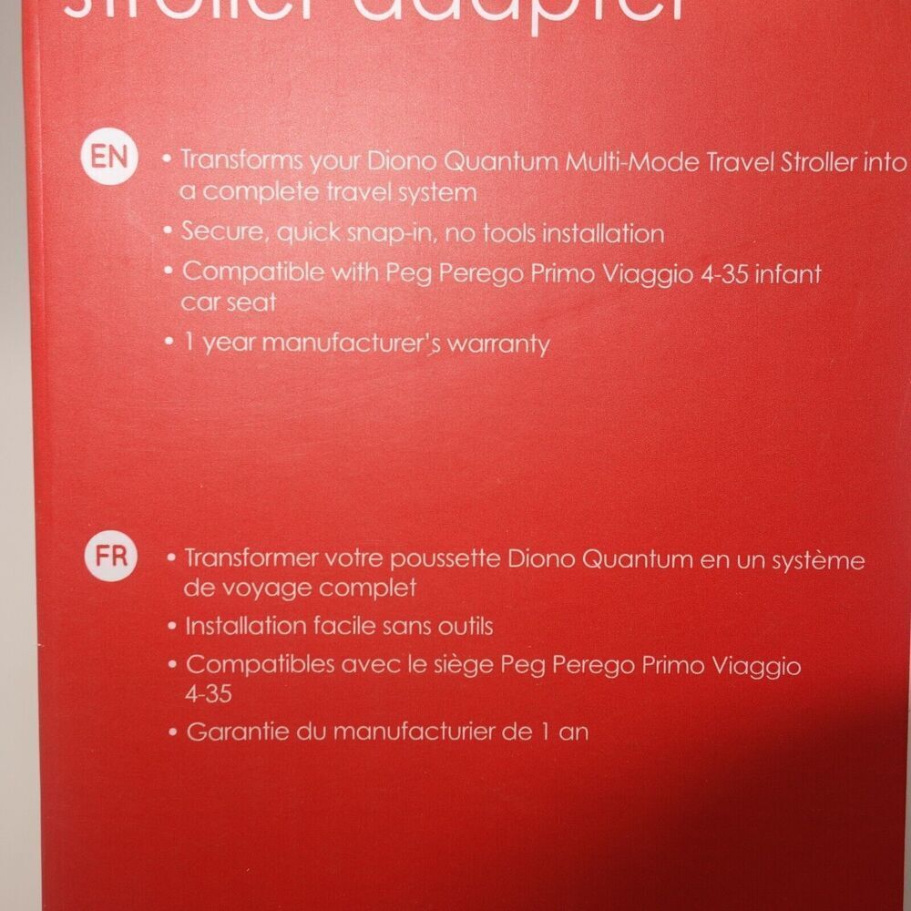 NEW Diono Quantum Stroller Adapter for Peg Perego Infant Car Seats - Picture 6 of 7